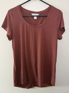 Athleta Rust Scoop Neck Active Tee Size Small Athletic Top Workout Shirt